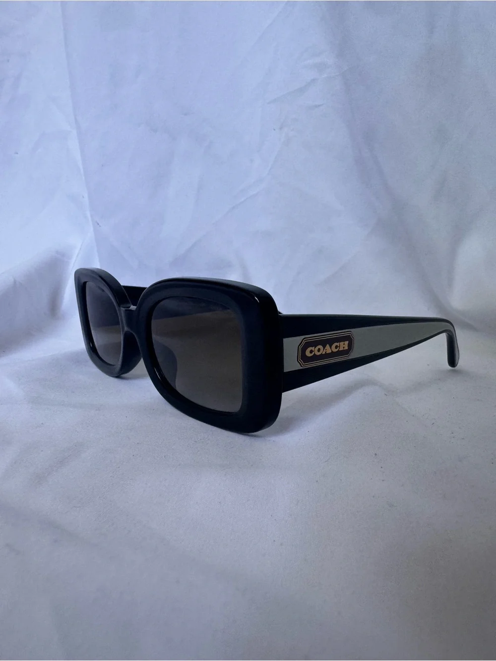 Coach Black Oversized Rectangular Women’s Sunglasses